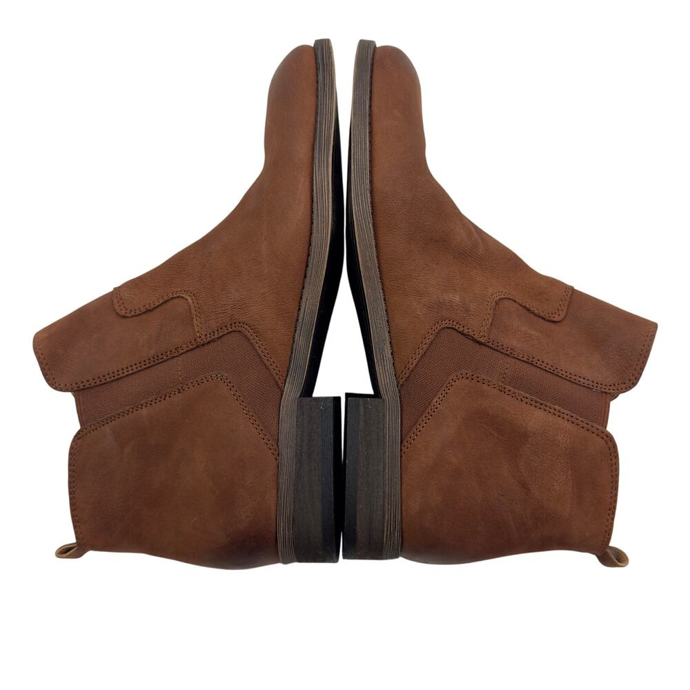 Franco Sarto Caramel Leather Zipper Classic Timeless Booties Women's Size 8 - Picture 7 of 10